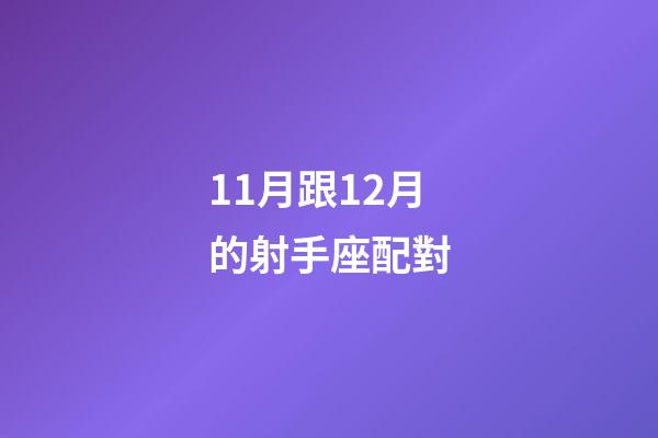 11月跟12月的射手座配對-第1張-星座運(yùn)勢-玄機(jī)派