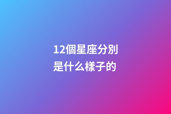 12個星座分別是什么樣子的-第1張-星座運勢-玄機派