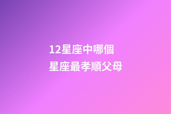 12星座中哪個星座最孝順父母-第1張-星座運勢-玄機派