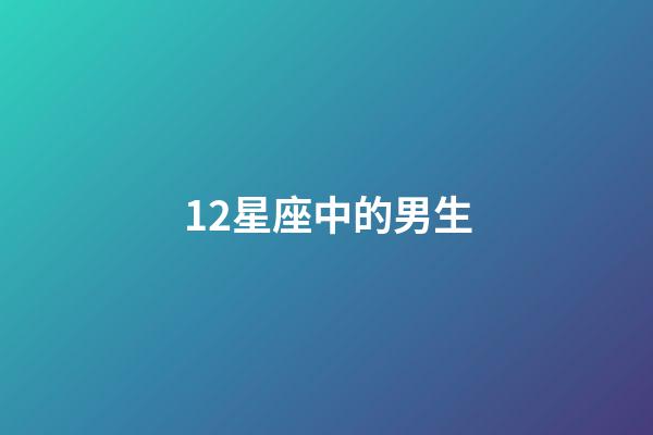 12星座中的男生-第1張-星座運(yùn)勢-玄機(jī)派