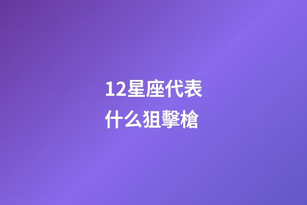 12星座代表什么狙擊槍-第1張-星座運勢-玄機派