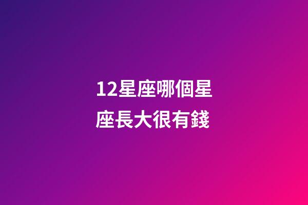 12星座哪個星座長大很有錢-第1張-星座運勢-玄機派