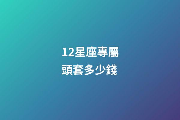 12星座專屬頭套多少錢