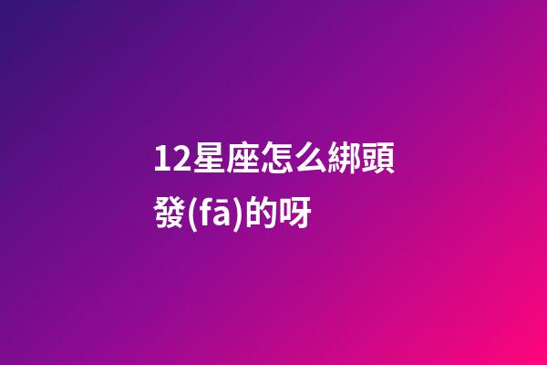 12星座怎么綁頭發(fā)的呀-第1張-星座運(yùn)勢(shì)-玄機(jī)派
