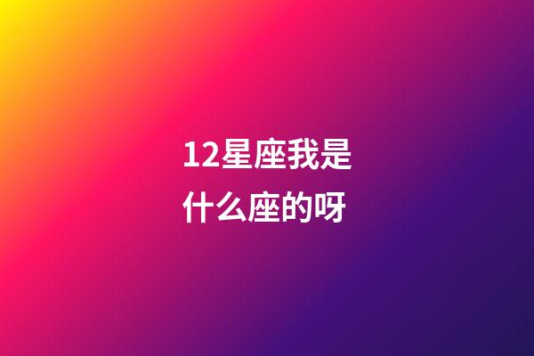 12星座我是什么座的呀-第1張-星座運勢-玄機派