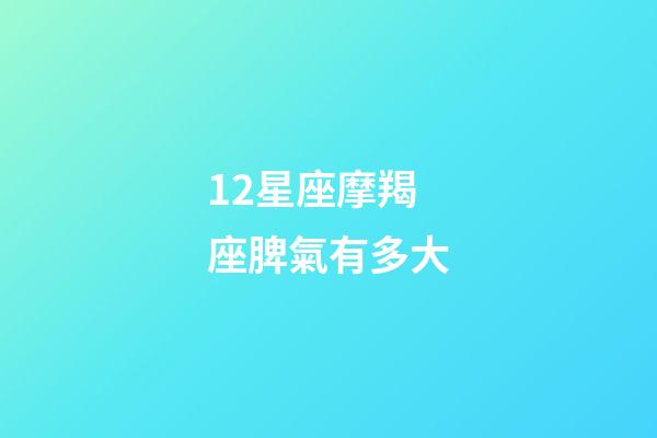 12星座摩羯座脾氣有多大-第1張-星座運勢-玄機派