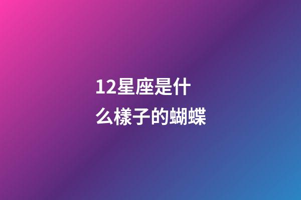 12星座是什么樣子的蝴蝶-第1張-星座運勢-玄機派