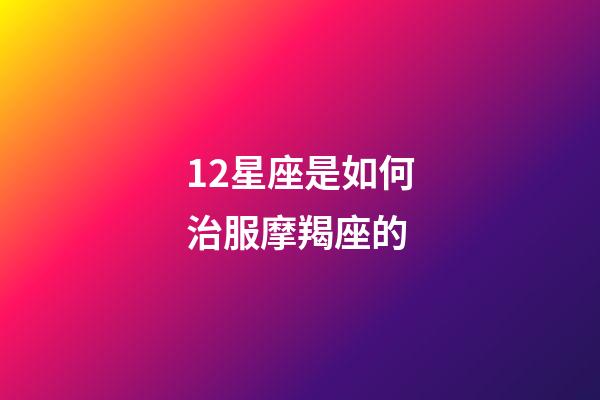 12星座是如何治服摩羯座的-第1張-星座運勢-玄機派