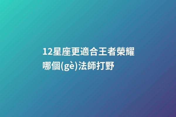 12星座更適合王者榮耀哪個(gè)法師打野-第1張-星座運(yùn)勢-玄機(jī)派