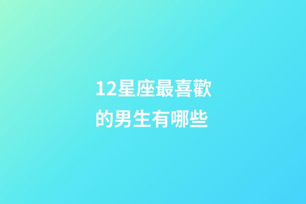 12星座最喜歡的男生有哪些-第1張-星座運勢-玄機派