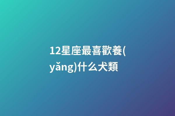 12星座最喜歡養(yǎng)什么犬類-第1張-星座運(yùn)勢(shì)-玄機(jī)派