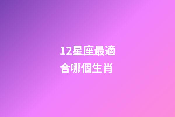 12星座最適合哪個生肖-第1張-星座運勢-玄機派
