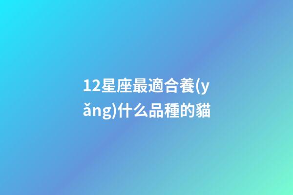 12星座最適合養(yǎng)什么品種的貓-第1張-星座運(yùn)勢(shì)-玄機(jī)派
