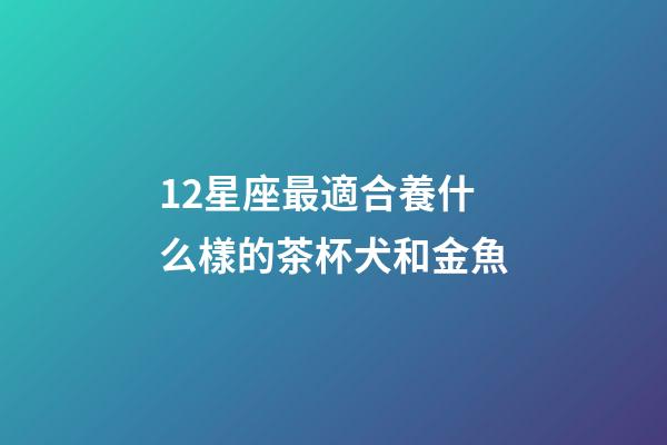 12星座最適合養什么樣的茶杯犬和金魚-第1張-星座運勢-玄機派