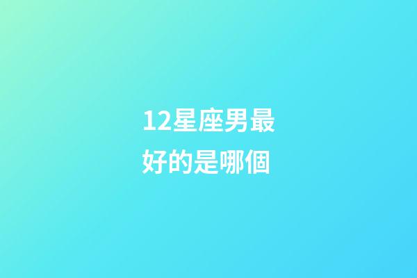 12星座男最好的是哪個-第1張-星座運勢-玄機派