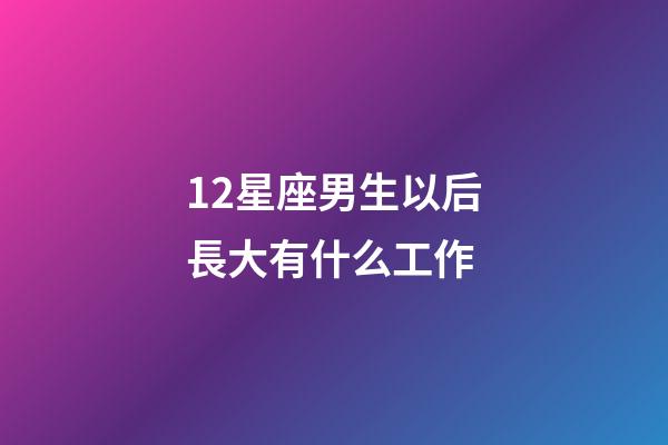 12星座男生以后長大有什么工作-第1張-星座運勢-玄機派