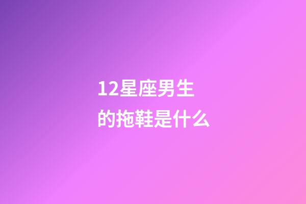12星座男生的拖鞋是什么-第1張-星座運勢-玄機派