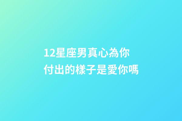 12星座男真心為你付出的樣子是愛你嗎-第1張-星座運(yùn)勢-玄機(jī)派