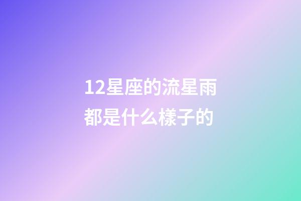 12星座的流星雨都是什么樣子的-第1張-星座運(yùn)勢-玄機(jī)派