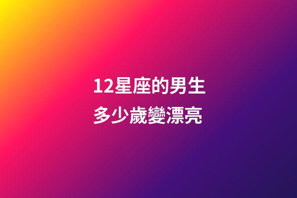 12星座的男生多少歲變漂亮-第1張-星座運(yùn)勢-玄機(jī)派