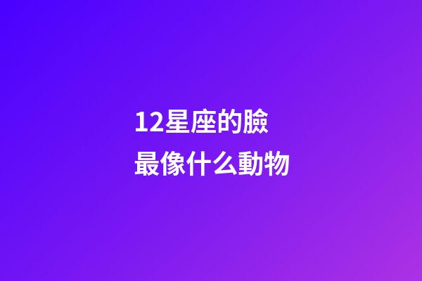 12星座的臉最像什么動物-第1張-星座運勢-玄機派