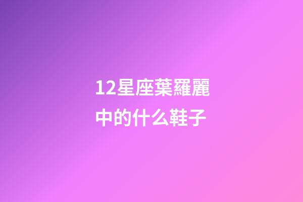 12星座葉羅麗中的什么鞋子-第1張-星座運勢-玄機派