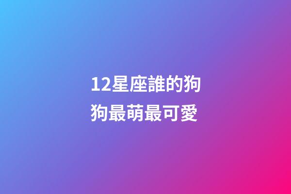 12星座誰的狗狗最萌最可愛-第1張-星座運勢-玄機派