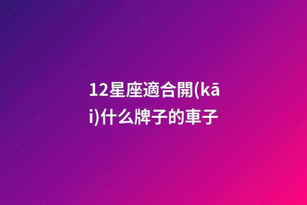 12星座適合開(kāi)什么牌子的車子-第1張-星座運(yùn)勢(shì)-玄機(jī)派