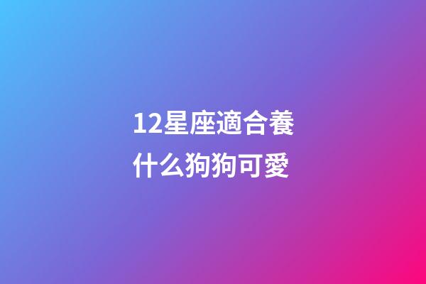 12星座適合養什么狗狗可愛-第1張-星座運勢-玄機派