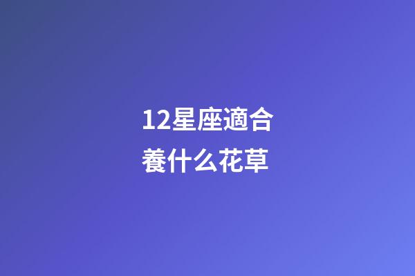 12星座適合養什么花草