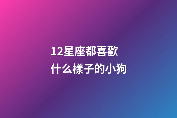 12星座都喜歡什么樣子的小狗-第1張-星座運勢-玄機派