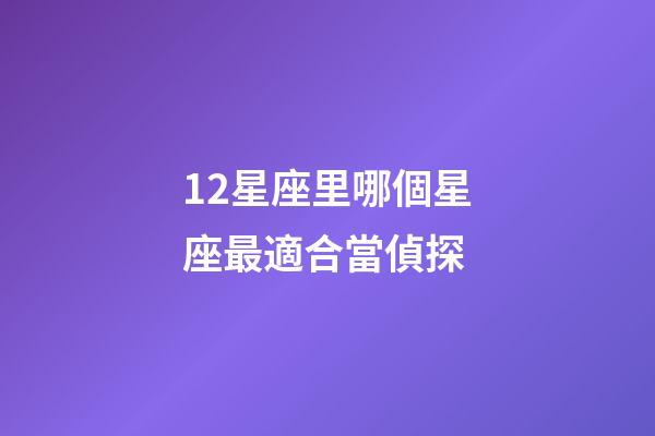 12星座里哪個星座最適合當偵探-第1張-星座運勢-玄機派