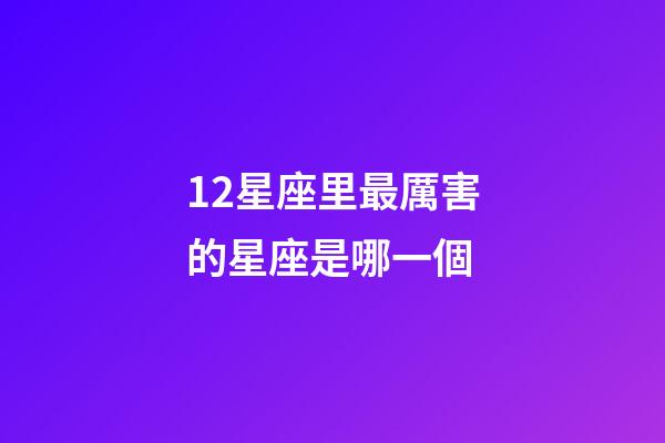 12星座里最厲害的星座是哪一個-第1張-星座運(yùn)勢-玄機(jī)派