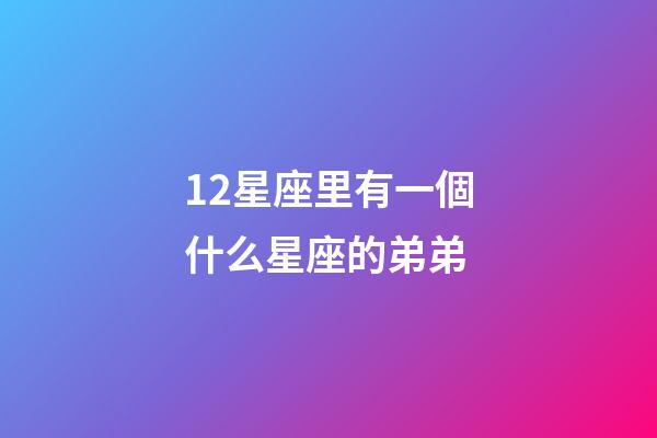 12星座里有一個什么星座的弟弟-第1張-星座運勢-玄機派