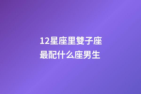 12星座里雙子座最配什么座男生-第1張-星座運勢-玄機派