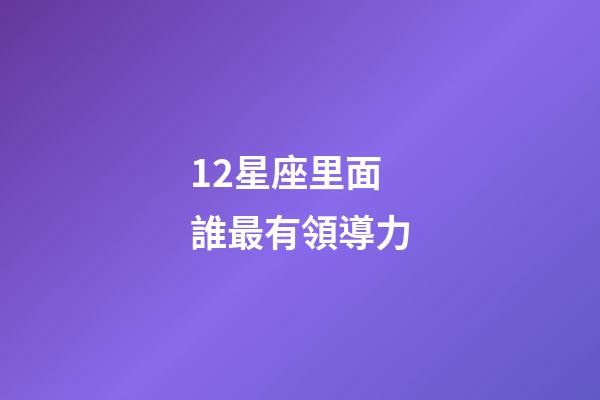 12星座里面誰最有領導力-第1張-星座運勢-玄機派