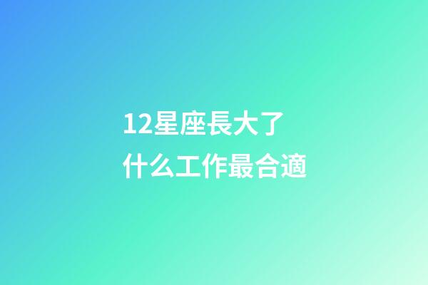 12星座長大了什么工作最合適-第1張-星座運勢-玄機派