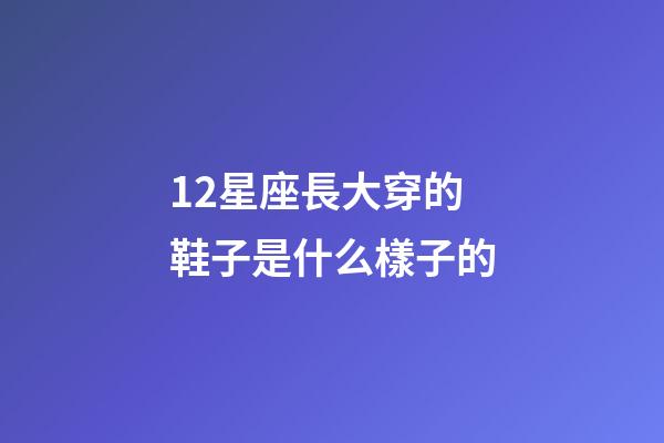 12星座長大穿的鞋子是什么樣子的