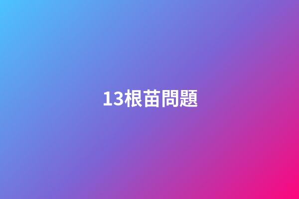 13.根苗問題