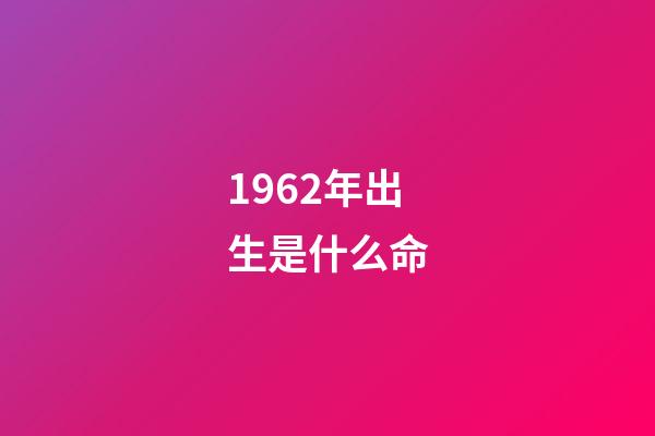 1962年出生是什么命