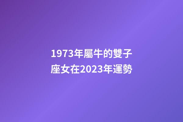 1973年屬牛的雙子座女在2023年運勢-第1張-星座運勢-玄機派