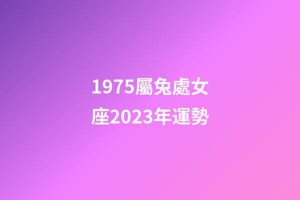 1975屬兔處女座2023年運勢-第1張-星座運勢-玄機派