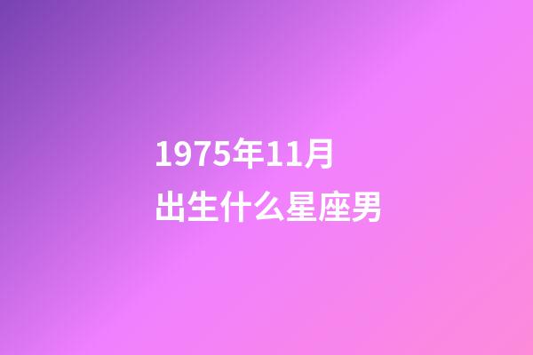 1975年11月出生什么星座男-第1張-星座運勢-玄機派