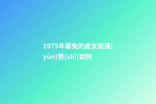 1975年屬兔的處女座運(yùn)勢(shì)如何-第1張-星座運(yùn)勢(shì)-玄機(jī)派