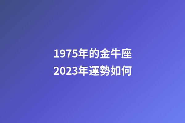 1975年的金牛座2023年運勢如何-第1張-星座運勢-玄機派