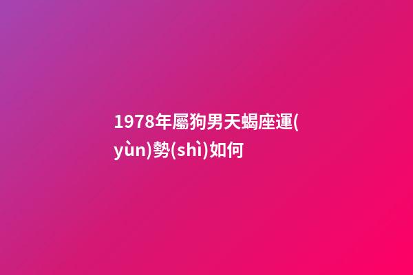 1978年屬狗男天蝎座運(yùn)勢(shì)如何-第1張-星座運(yùn)勢(shì)-玄機(jī)派