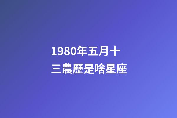 1980年五月十三農歷是啥星座-第1張-星座運勢-玄機派