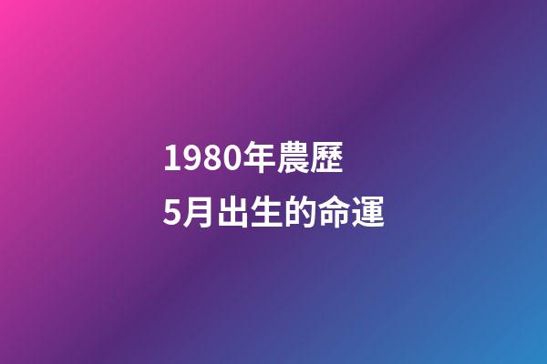 1980年農歷5月出生的命運(從農歷出生月份看你一生會是富翁還是“負翁”？)-第1張-觀點-玄機派