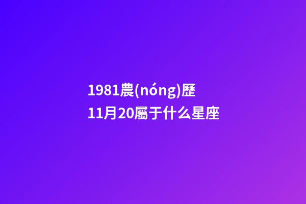 1981農(nóng)歷11月20屬于什么星座-第1張-星座運(yùn)勢-玄機(jī)派