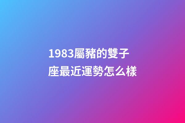 1983屬豬的雙子座最近運勢怎么樣-第1張-星座運勢-玄機派